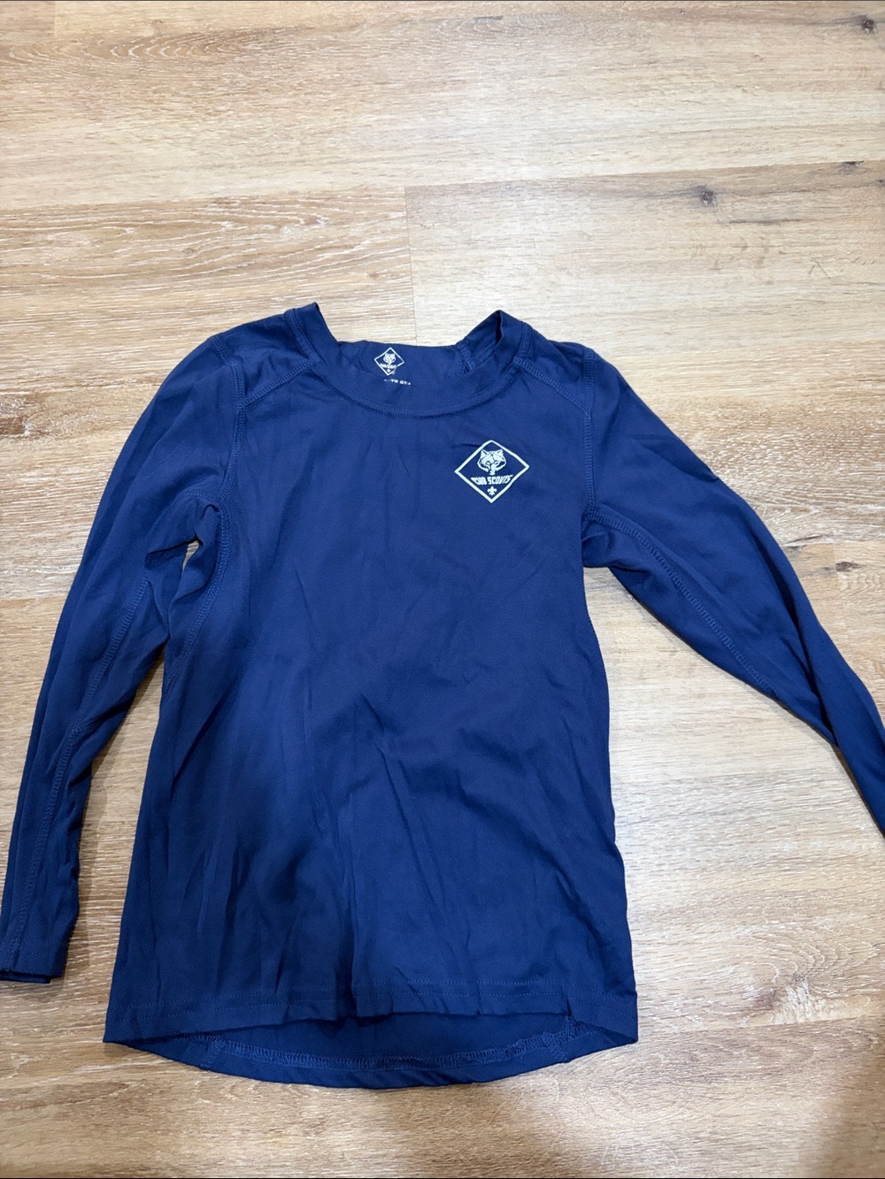 Kids Long-Sleeve Navy Performance Top cub scouts BSA uniform shirt